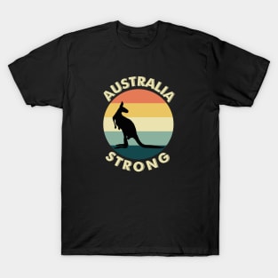 Australia Strong Kangaroo Retro Graphic T-Shirt